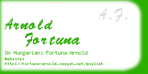 arnold fortuna business card